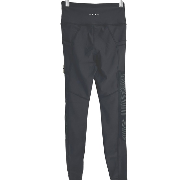 Kora Wms Athletic Apparel Leggings Size S Black Mesh Side Pocket Yoga Running - Picture 1 of 8